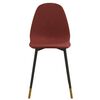 vidaXL Chaises &agrave; manger lot de 4 rouge bordeaux tissu