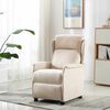 vidaXL Fauteuil inclinable Cr&egrave;me 66.5 x 94 x 101.5 cm Polyester