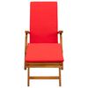 vidaXL Chaise longue inclinable et pliable avec coussin 2 pcs Rouge