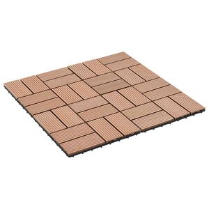vidaXL Carreau de terrasse 22 pc Marron 30 x 30 cm WPC