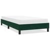 vidaXL Cadre de lit sans matelas vert fonc&eacute; 80x220 cm velours