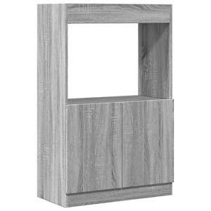 vidaXL Buffet haut sonoma gris 63x33x100 cm bois d'ing&eacute;nierie