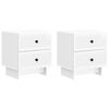vidaXL Cabinet de chevet 2 pcs Blanc brillant 43 x 34,5 x 47,5 cm