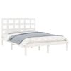 vidaXL Cadre de lit sans matelas blanc 120x200 cm bois massif