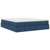 vidaXL Lit avec rangement et matelas Bleu 160 x 200 cm Polyester