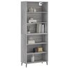 vidaXL Buffet sonoma gris 69,5x32,5x180 cm bois d'ing&eacute;nierie