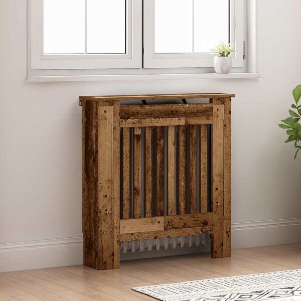 vidaXL Cache-Radiateur Bois Ancien 78 x 19 x 81,5 cm Bois d'ing&eacute;nierie