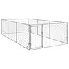 vidaXL Niche d'ext&eacute;rieur pour chien avec porte, 2 x 4 x 1 m, acier galvanis&eacute;