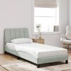 vidaXL Cadre de lit sans matelas Hanko gris clair 90x190 cm velours
