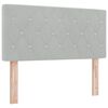 vidaXL T&ecirc;te de lit Gris clair 100 cm Velours