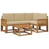 vidaXL Ensemble de canap&eacute;s d'ext&eacute;rieur 5 pc Naturel et Beige Polyester