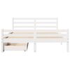 vidaXL Cadre de lit sans matelas blanc 140x200 cm bois de pin massif