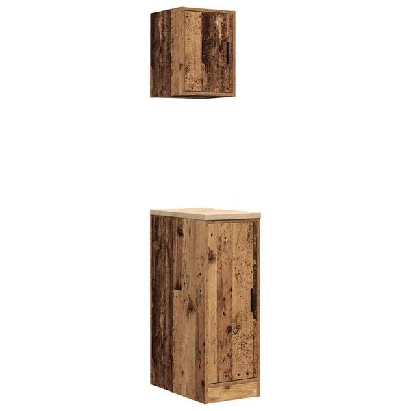 vidaXL Armoires de garage 2 pcs vieux bois bois d'ing&eacute;nierie