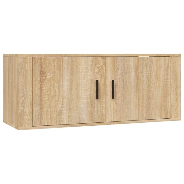 vidaXL Ensemble de meubles TV 3 pcs Ch&ecirc;ne sonoma Bois d'ing&eacute;nierie