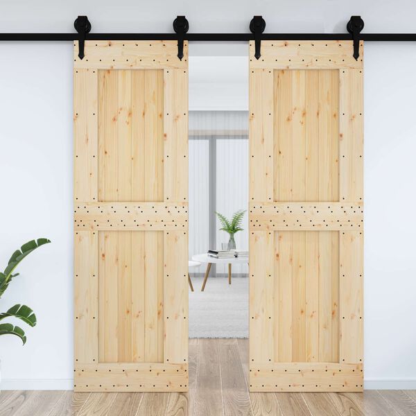 vidaXL Porte NARVIK Naturel 70 x 210 cm Bois de pin massif