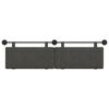 vidaXL T&ecirc;te de lit suspendue Uni Noir 170 x 55 x 5 cm PU antique