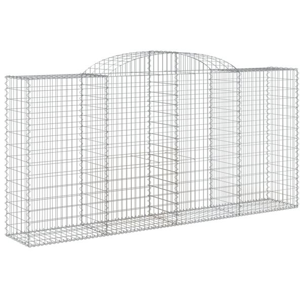 vidaXL Paniers &agrave; gabions arqu&eacute;s 15 pcs 300x50x140/160 cm fer galvanis&eacute;