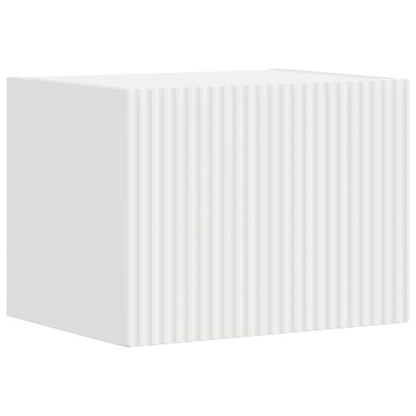 vidaXL Meuble TV mural Blanc 60 x 31 x 29.5 cm Bois d'ing&eacute;nierie