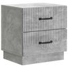 vidaXL Cabinet de chevet avec tiroir Gris b&eacute;ton 43 x 34,5 x 44,5 cm