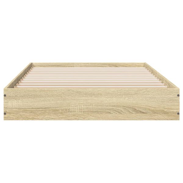 vidaXL Cadre de lit sans matelas ch&ecirc;ne sonoma 75x190 cm