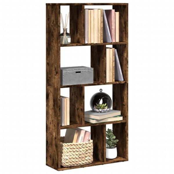 vidaXL Bibliothèque chêne fumé 60x20x120 cm bois d'ingénierie