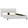 vidaXL Cadre de lit sans matelas blanc similicuir 140x200 cm
