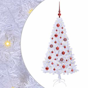 vidaXL Sapin de No&euml;l artificiel Blanc 120 cm PVC et Acier