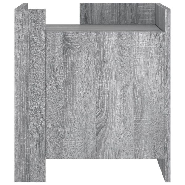 vidaXL Table de chevet sonoma gris 45x50x50 cm bois d'ing&eacute;nierie