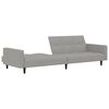 vidaXL Canap&eacute;-lit &agrave; 2 places Gris clair Microfibre