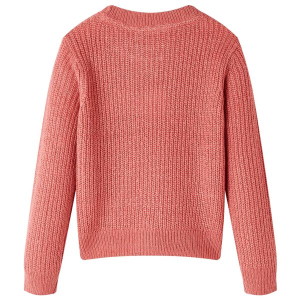 Pull-over tricoté pour enfants rose moyen 116