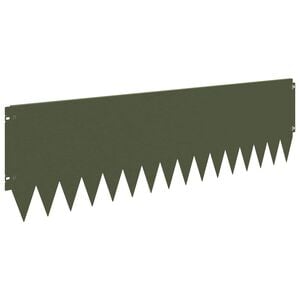 vidaXL Bordure de Pelouse 20 pc 103 x 30 cm Acier Vert olive