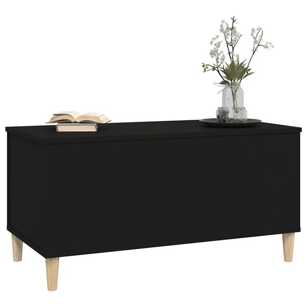 vidaXL Table basse Noir 90x44,5x45 cm Bois d'ingénierie