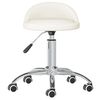 vidaXL Tabouret de massage Blanc Similicuir
