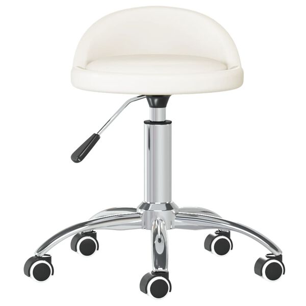 vidaXL Tabouret de massage Blanc Similicuir