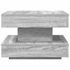 vidaXL Table basse rotative &agrave; 360 degr&eacute;s sonoma gris 50x50x34,5 cm
