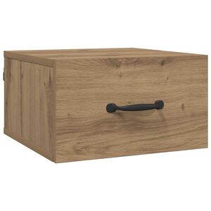 vidaXL Cabinet de chevet avec tiroir Ch&ecirc;ne artisan 35 x 35 x 20 cm