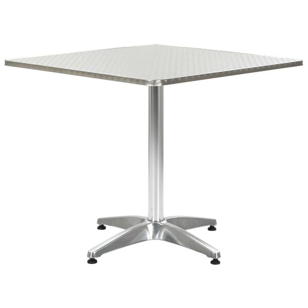 vidaXL Table de jardin Argent&eacute; 80x80x70 cm Aluminium
