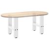 vidaXL Pieds de table basse Blanc 2 pi&egrave;ces 40 x (30-31) cm Acier