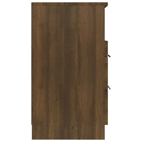vidaXL Table de chevet Ch&ecirc;ne marron Bois d'ing&eacute;nierie