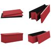 vidaXL Banc de rangement pliable Rouge bordeaux PVC