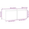 vidaXL Armoires murales 2 pcs 45x30x35 cm Bois de pin massif