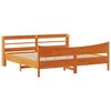 vidaXL Cadre de lit et t&ecirc;te de lit cire marron 200x200 cm bois de pin