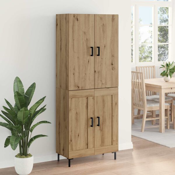 vidaXL Haut Armoire Montage mural Ch&ecirc;ne artisanal 69,5 x 34 x 180 cm