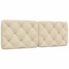 vidaXL Coussin de t&ecirc;te de lit cr&egrave;me 140 cm tissu