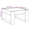 vidaXL Table basse avec LED infini noir 50x53x30 cm