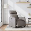 vidaXL Fauteuil inclinable &eacute;lectrique Taupe Tissu