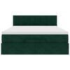 vidaXL Cadre de lit ottoman avec matelas vert fonc&eacute; 140x190 cm velours