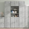 vidaXL Armoire de rangement gris b&eacute;ton 70x42,5x225cm bois d'ing&eacute;nierie