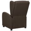 vidaXL Fauteuil &eacute;lectrique de massage Marron fonc&eacute; Tissu