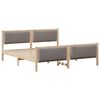 vidaXL Cadre de lit Marron et taupe 180 x 200 cm Bois massif en pin